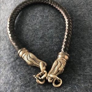 BARRY KISSELSTEIN CORD  LEATHER NECKLACE